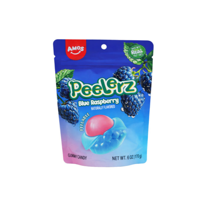 Amos Peelerz Gummy Blue Raspberry Peg Bag (170g) - America