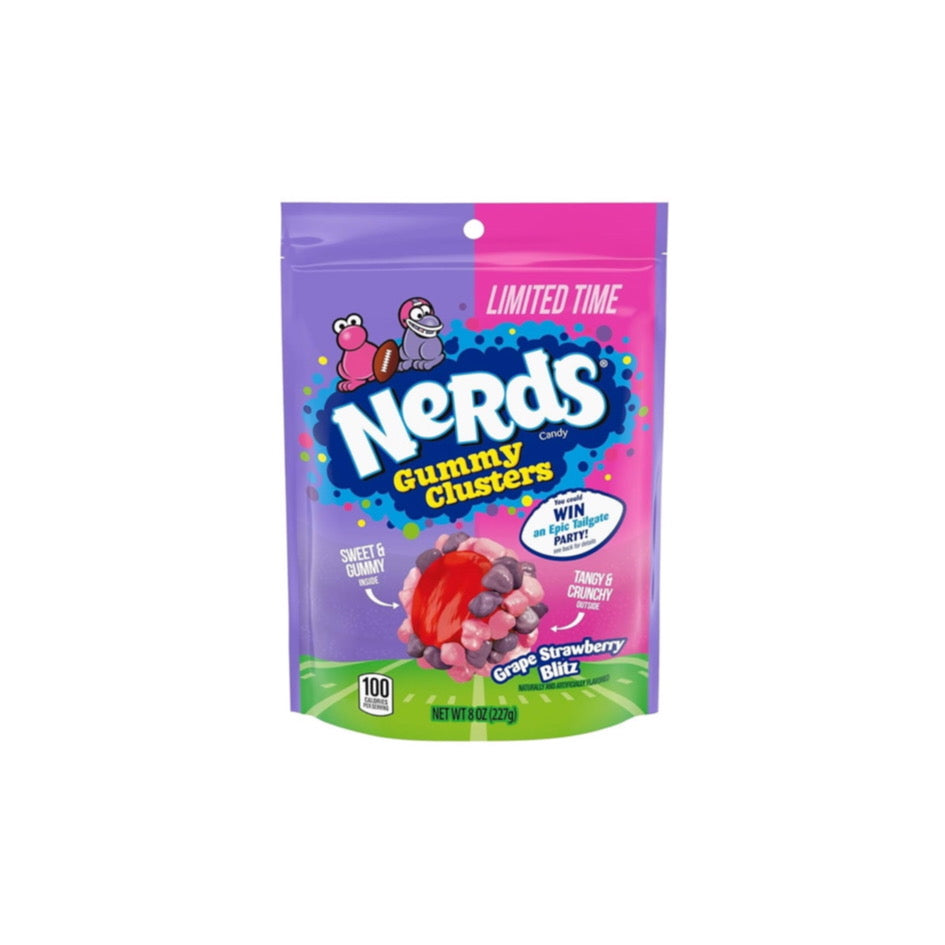 Nerds Gummy Clusters Limited Time Football Season Grape Strawberry Blitz (227g) - America