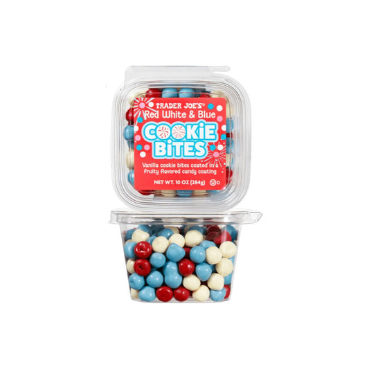 Trader Joe’s Limited Edition Red White & Blue Cookie Bites Tub (284g) - America