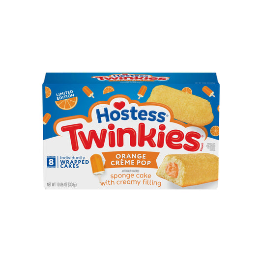 Hostess Twinkies Limited Edition Orange Crème Pop Sponge Cakes 8-Pack (308g) - America