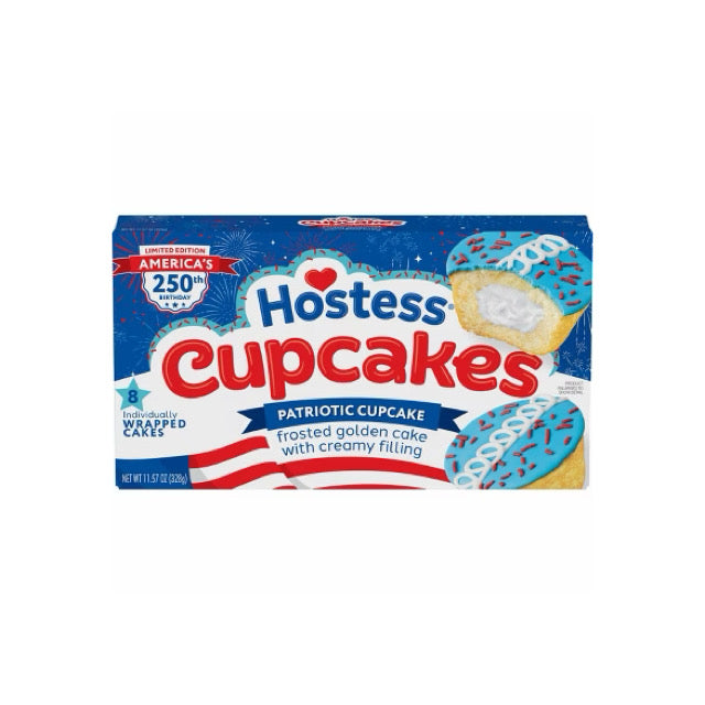 Hostess Limited Edition Patriotic Cupcakes 8-Pack (328g) - America