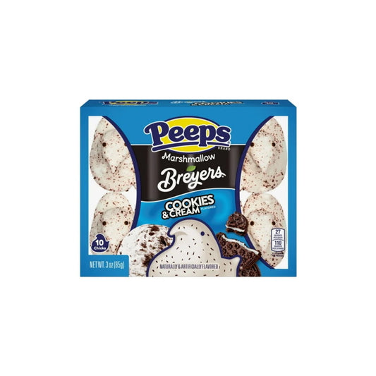 Peeps Breyers Cookies and Cream Flavored Marshmallow Chicks 10-Pack (85g) - America