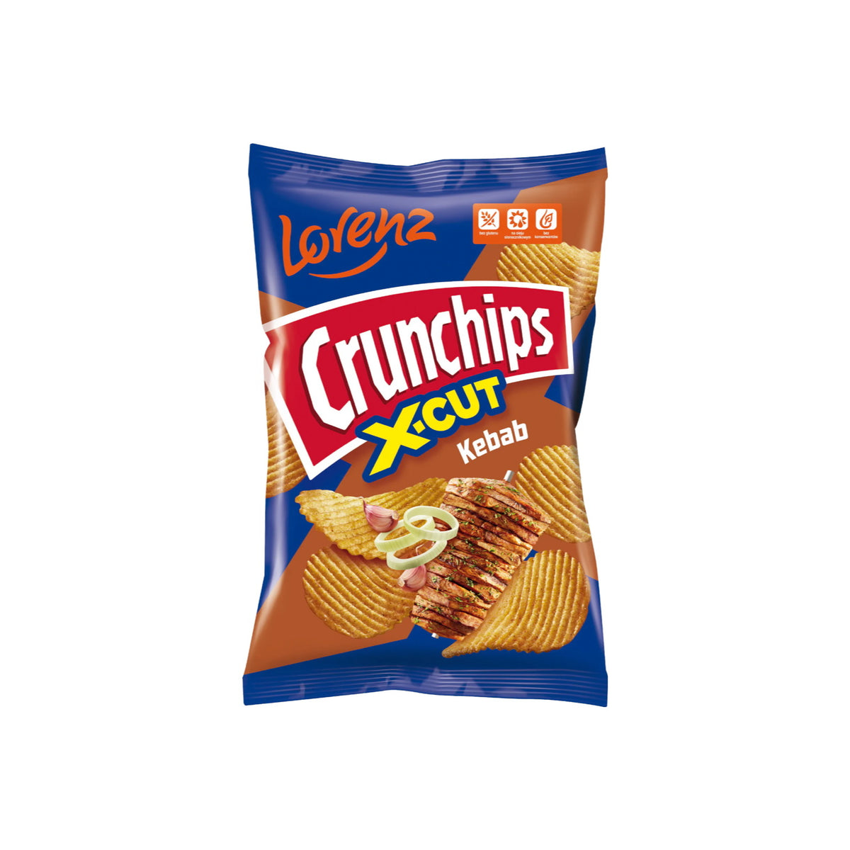 Lorenz Crunchips X-CUT Kebab Potato Chips (140g) - Poland