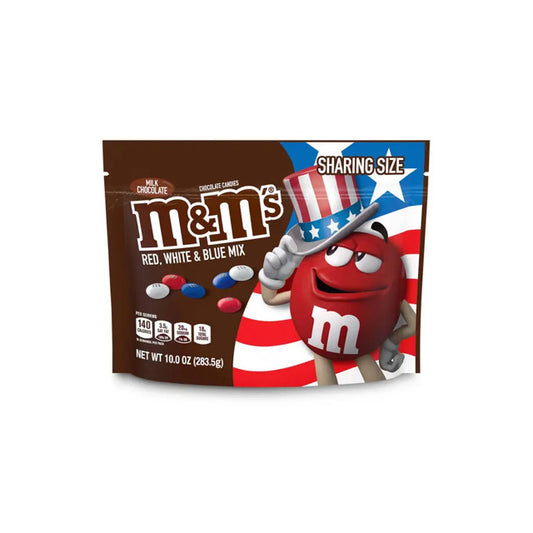 M&M’s Milk Chocolate Red, White & Blue Mix Chocolate Candies Sharing Size (283.5g) - America