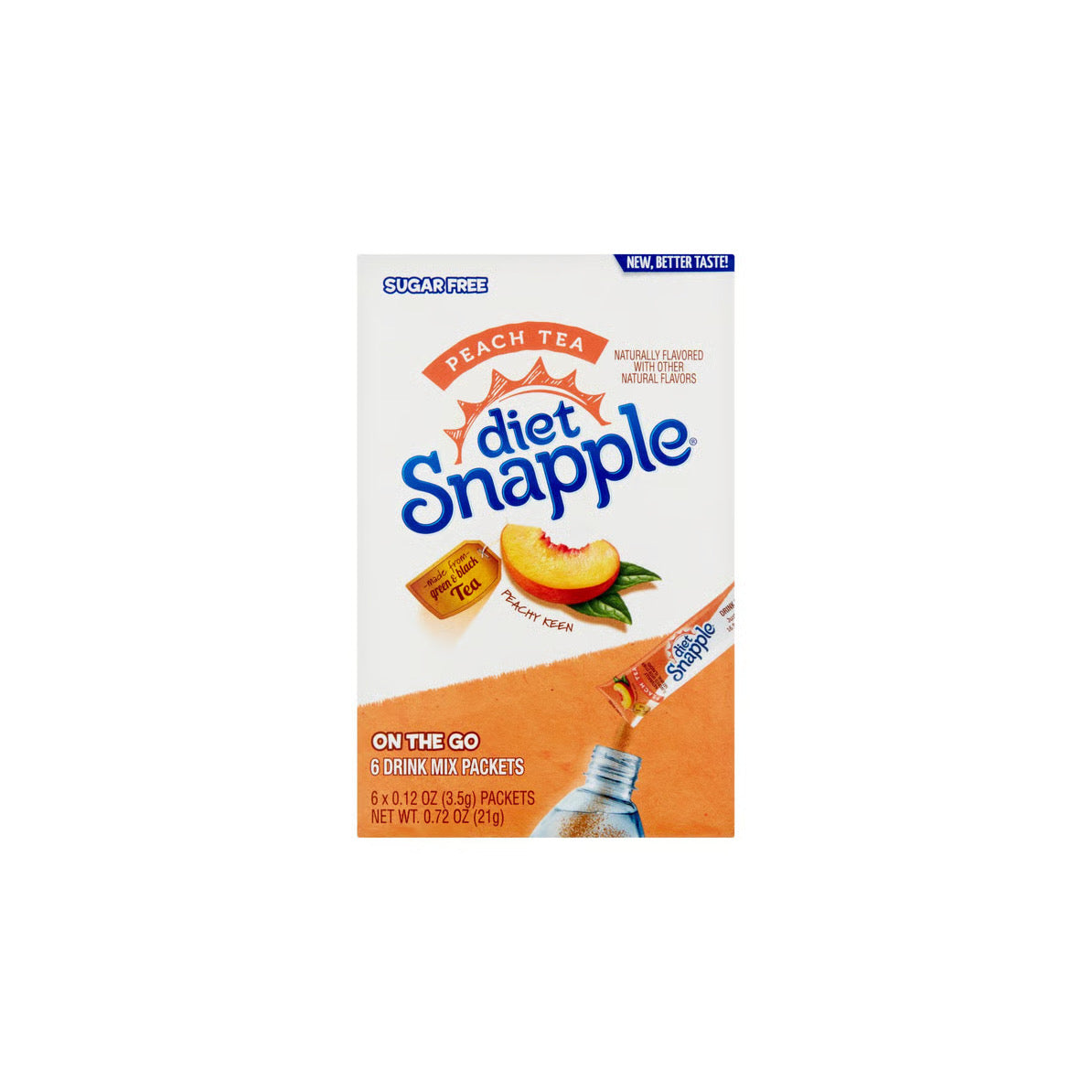 Snapple Singles To Go - Diet Peach Tea (20.4g) - America