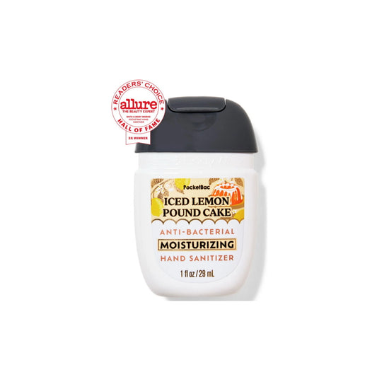 Bath and Body Works Iced Lemon Pound Cake PocketBac Anti-Bacterial Moisturising Hand Sanitiser (29ml) - America
