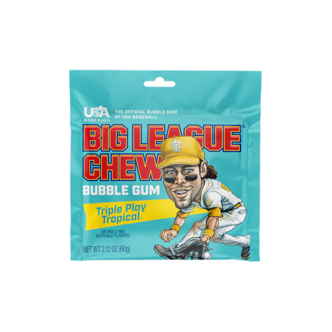 Big League Chew Bubblegum Triple Play Tropical (60g) - America