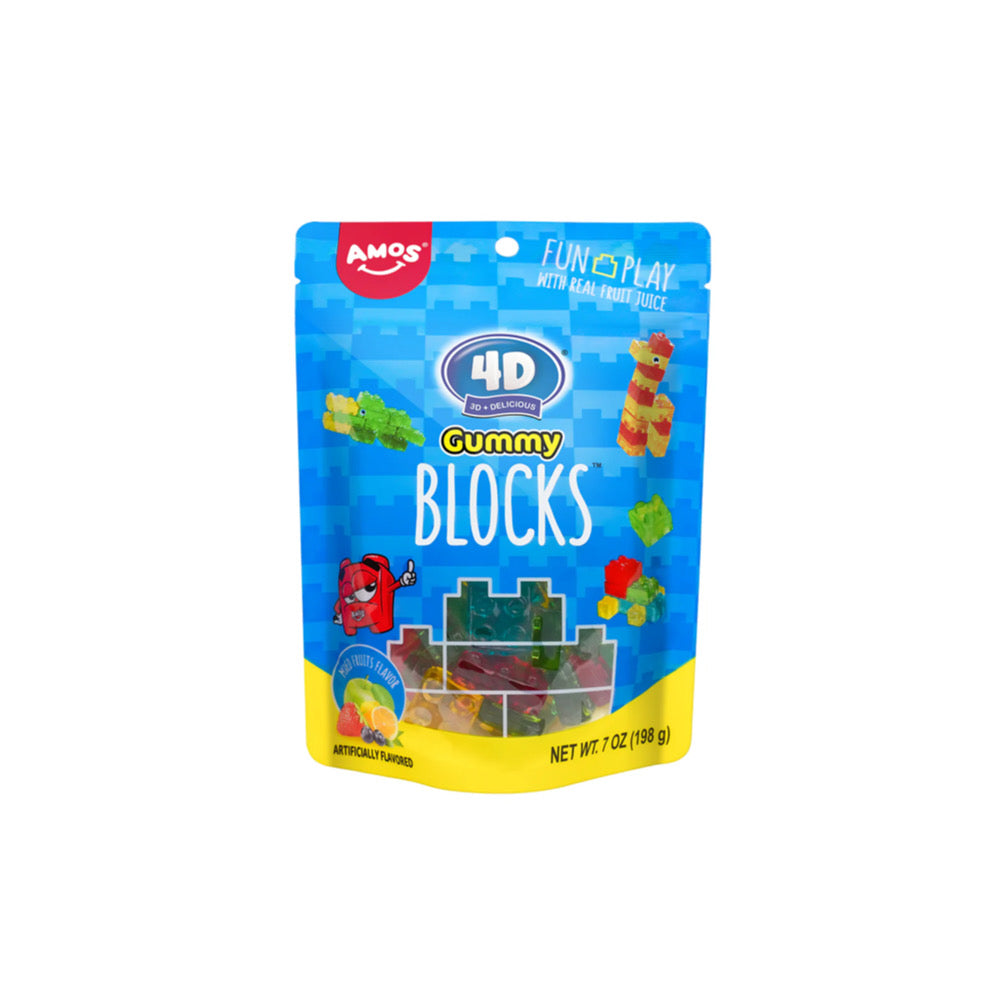 Amos 4D Gummy Blocks Peg Bag (198g) - America