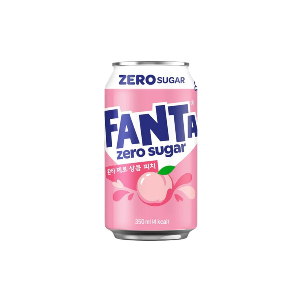Fanta Zero Sugar White Peach Can (350ml) - Korea