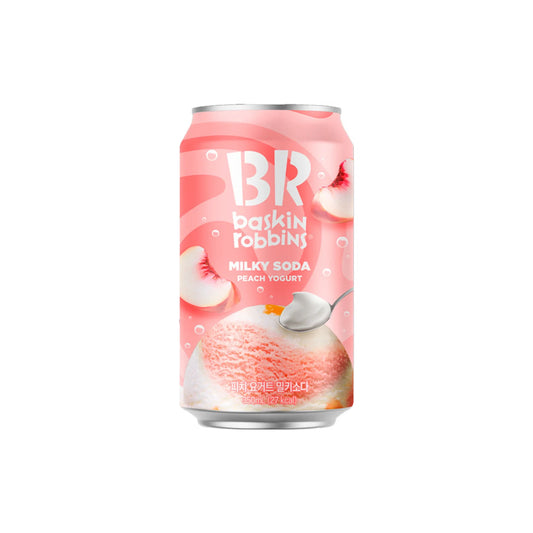 Baskin Robbins Peach Yogurt Milky Soda Can (350ml) - Korea