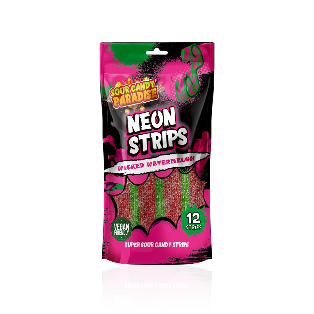 Sour Candy Paradise Wicked Watermelon Neon Strips (130g) - America