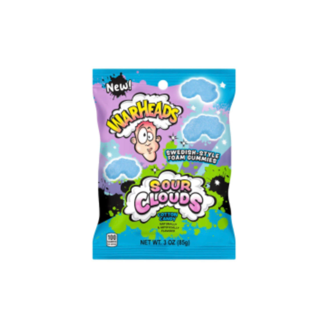 Warheads Sour Clouds Cotton Candy (85g) - America