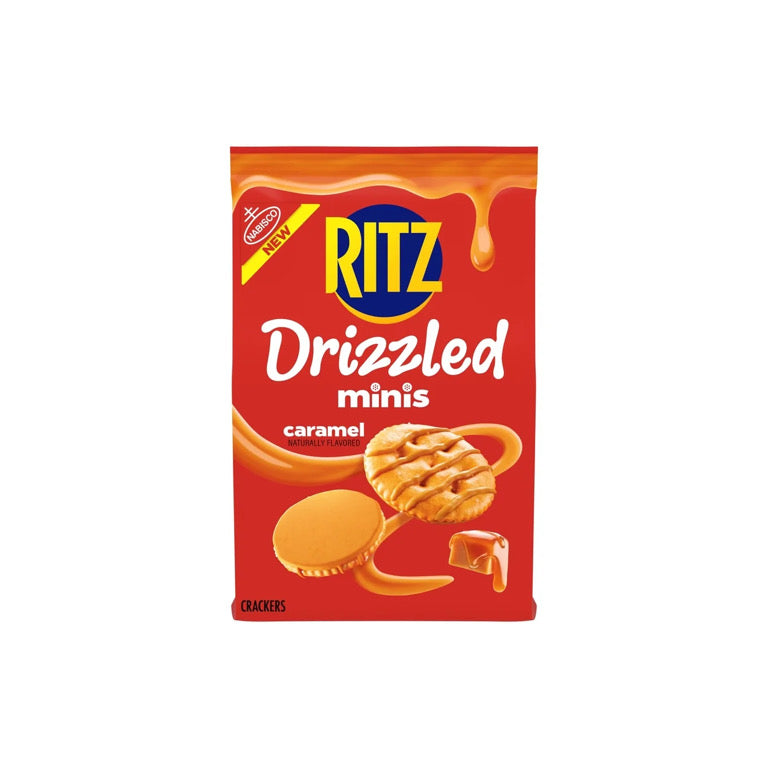 Ritz Drizzled Minis Caramel Crackers Large Bag (226g) - America