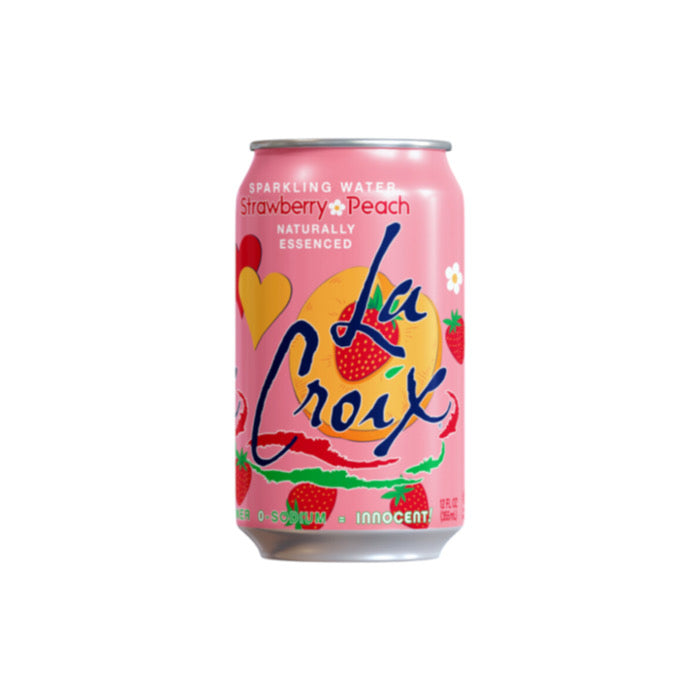 La Croix Strawberry Peach Sparkling Water Can (355ml) - America