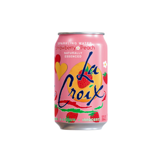 La Croix Strawberry Peach Sparkling Water Can (355ml) - America