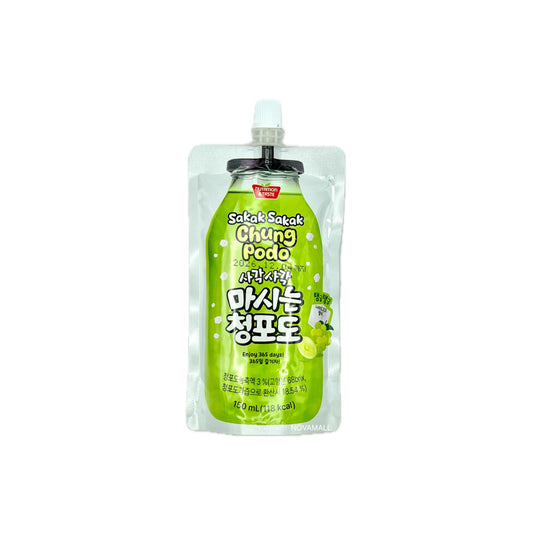 Sakak Sakak Green Grape (Chungpodo) Juice Pouch (150ml) - Korea