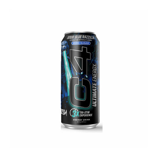 C4 x Godzilla NEW Limited Edition Sour Blue Razzilla Zero Sugar Energy Drink (473ml) - America