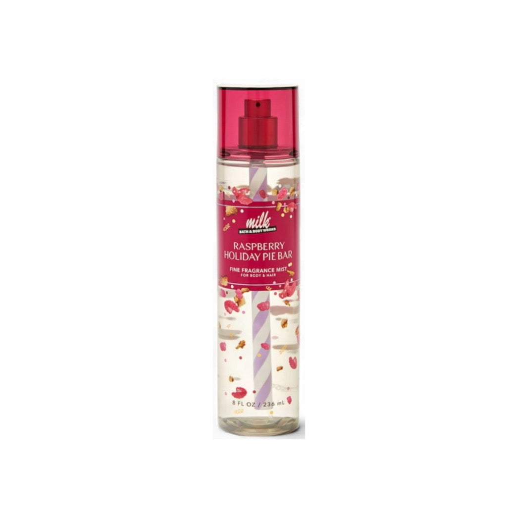 Bath and Body Works Milk Bar Raspberry Holiday Pie Bar Fine Fragrance Mist (236ml) - America