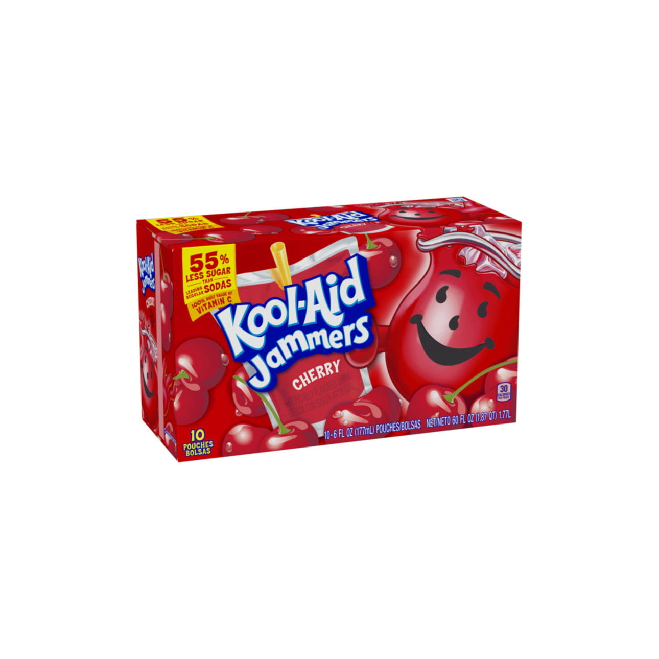 Kool - Aid Jammers Cherry 10 x 180ml Pouches (1.8ltr) - America