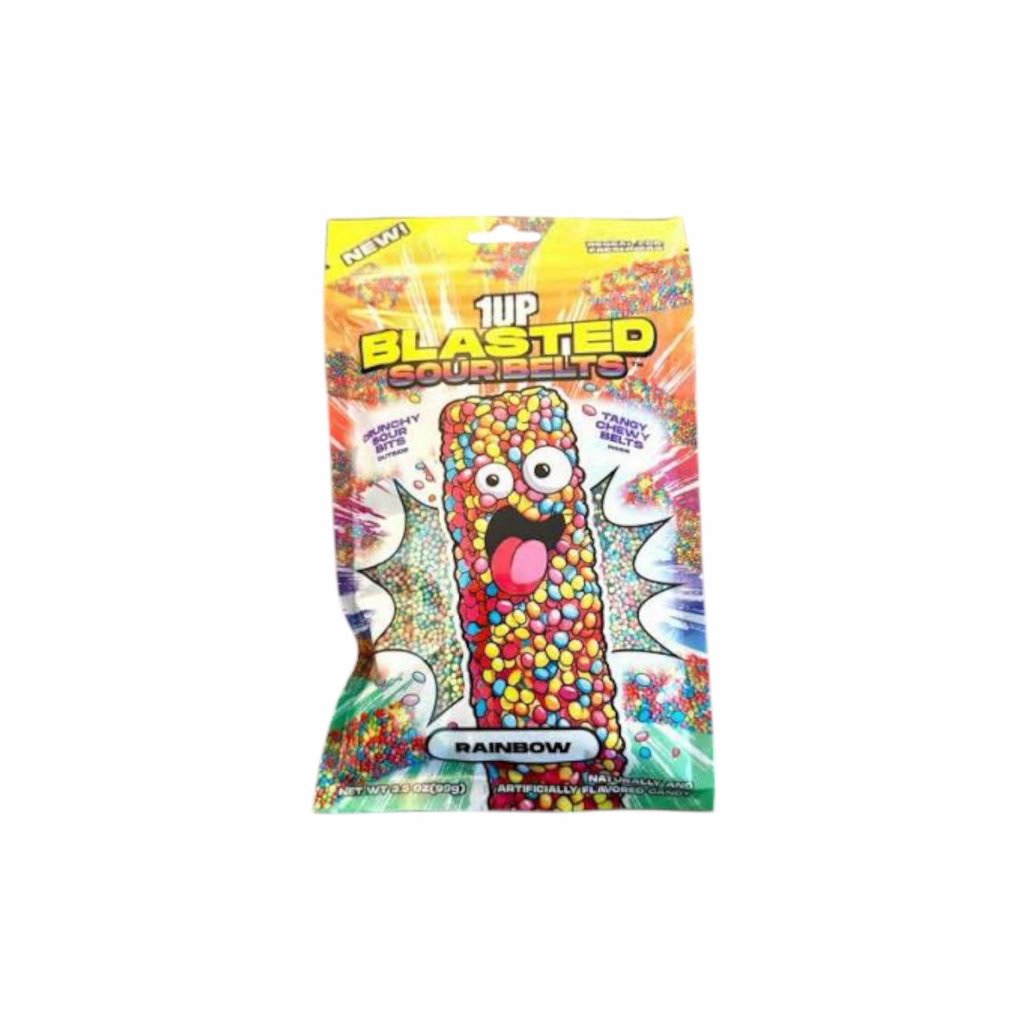1UP Blasted Sour Belts Rainbow (99g) - America