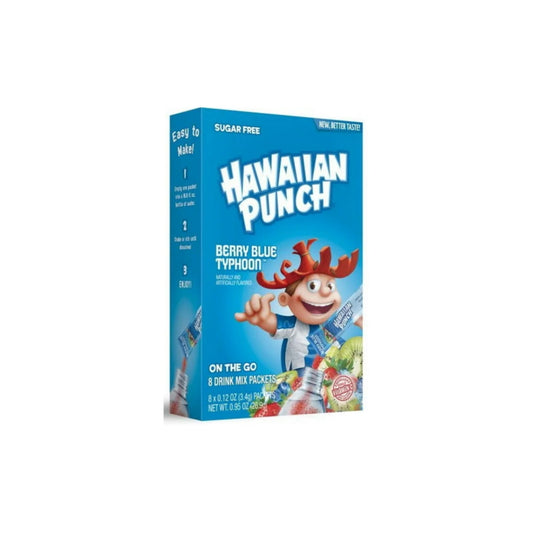 Hawaiian Punch On The Go Berry Blue Typhoon Drink Mix 8-Pack (26.9g) - America