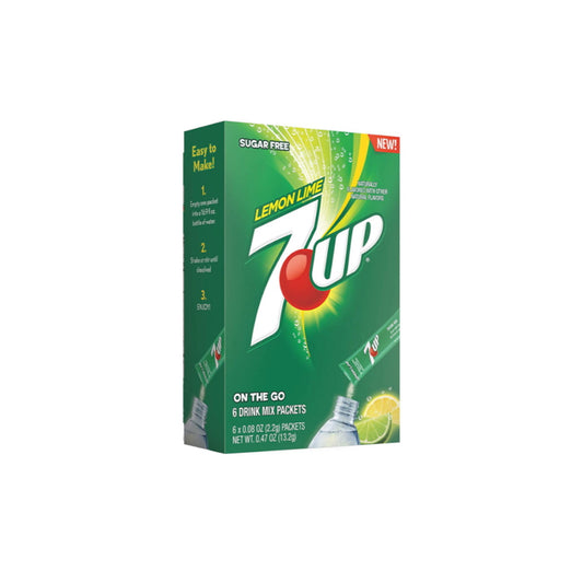 7up On The Go Lemon Lime Drink Mix 6-Pack (13g) - America