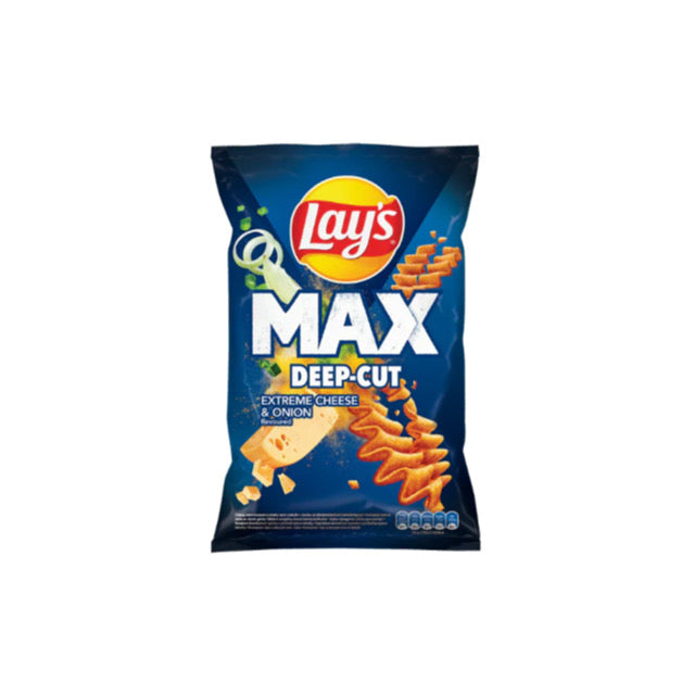 Lay’s Max Deep-Cut Extreme Cheese And Onion Potato Chips (120g) - EU