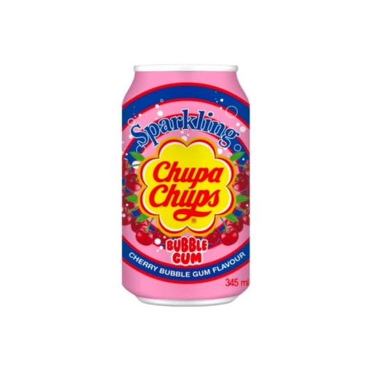 Chupa Chups Sparkling Cherry Bubble Gum Soda (345ml) - Korea