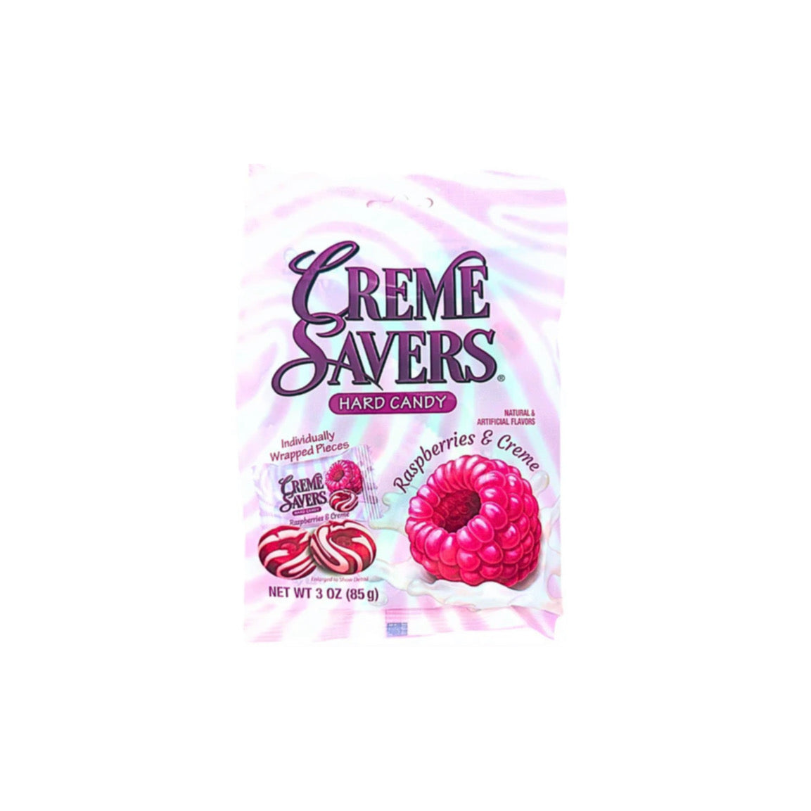 Crème Savers Raspberries & Creme Hard Candy Peg Bag (85g) - Canada