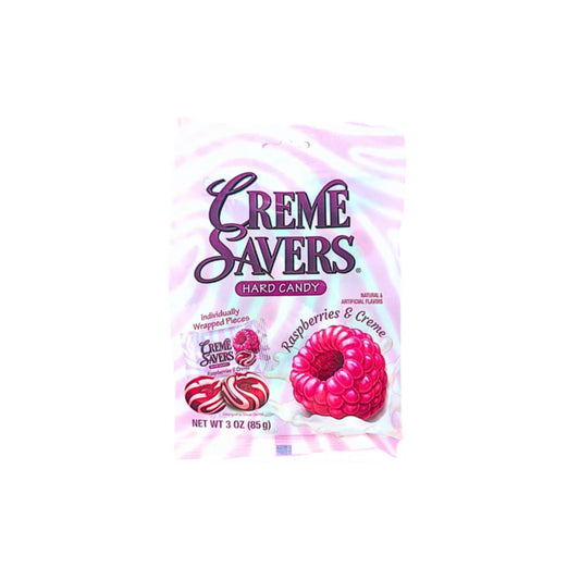 Crème Savers Raspberries & Creme Hard Candy Peg Bag (85g) - Canada