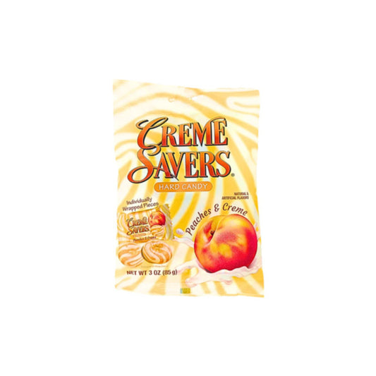 Crème Savers Peaches & Creme Hard Candy Peg Bag (85g) - Canada