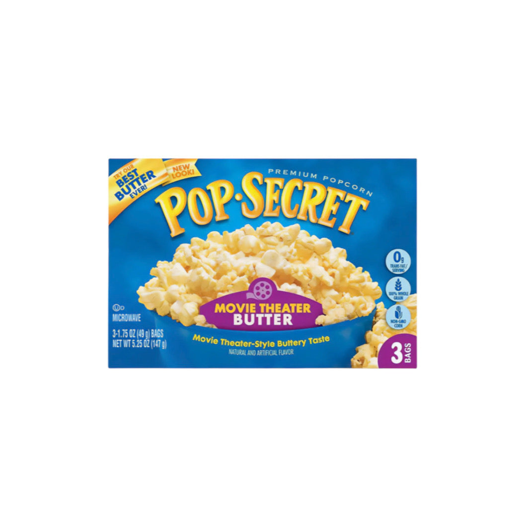 Pop Secret Movie Theatre Butter Popcorn 3pk (147g) - America