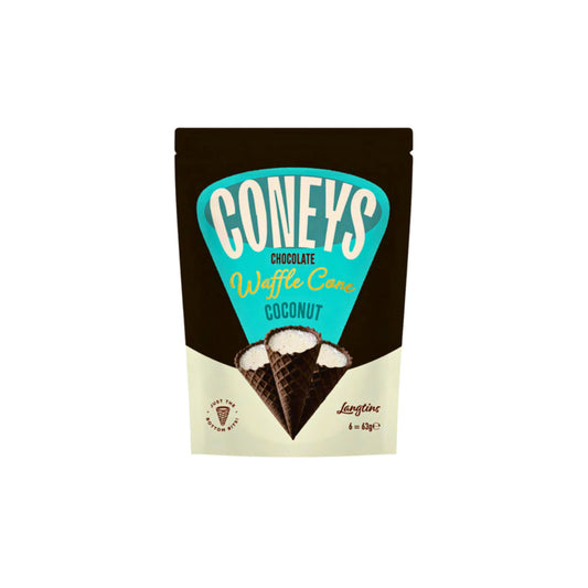 Coneys Chocolate Coconut Waffle Cones (63g) - EU