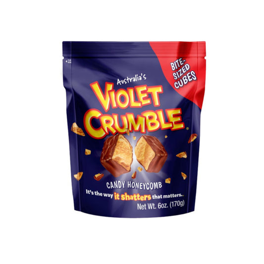Violet Crumble Candy Honeycomb Bite-Sized Cubes (170g) - Australia