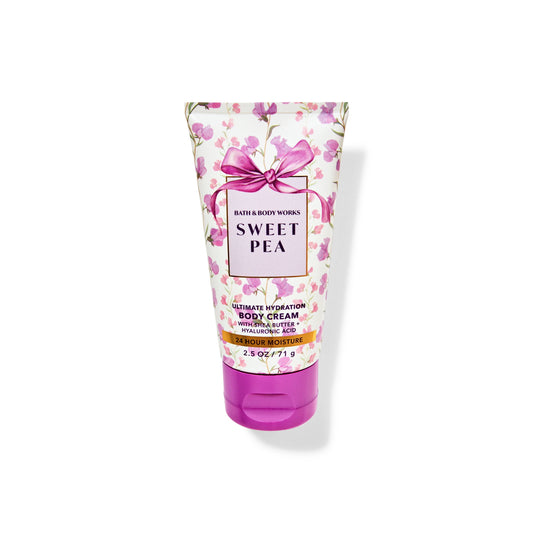 Bath and Body Works Sweet Pea Travel Size Ultimate Hydration Body Cream (71g) - America