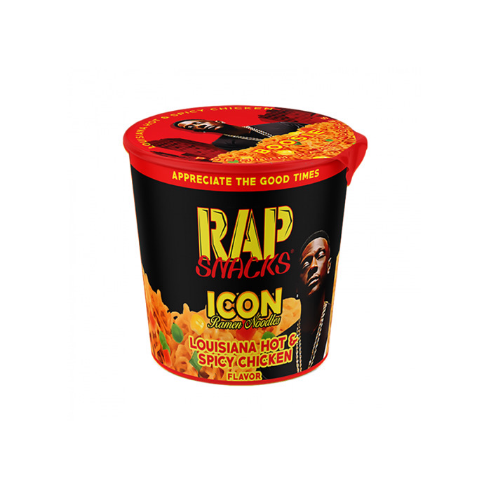 Rap Snacks Icon Ramen Noodles Boosie Louisiana Hot and Spicy Chicken Cup (64g) - America * BB 26/10/24*