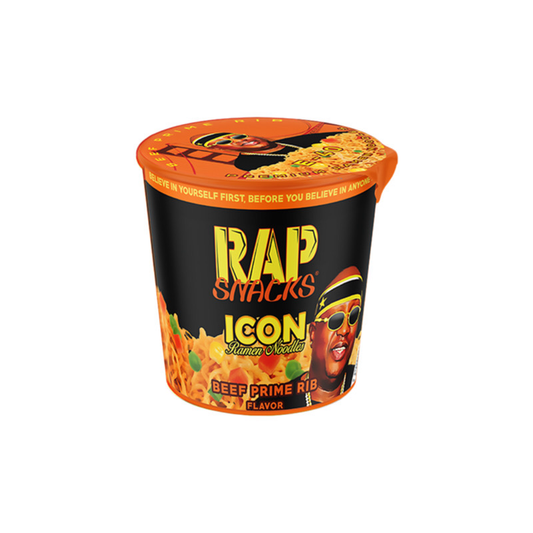 Rap Snacks Icon Ramen Noodles E-40 Beef Prime Rib Cup (64g) - America * BB 04/10/24*