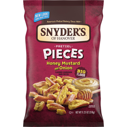 Snyder’s Of Hanover Pretzel Pieces Honey Mustard And Onion Flavoured Sourdough Hard Pretzel (318g) - America