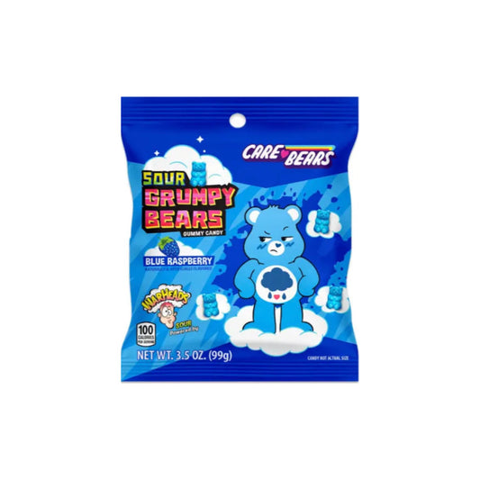 Warheads Care Bears - Sour Grumpy Bears Peg Bag (99g) - America