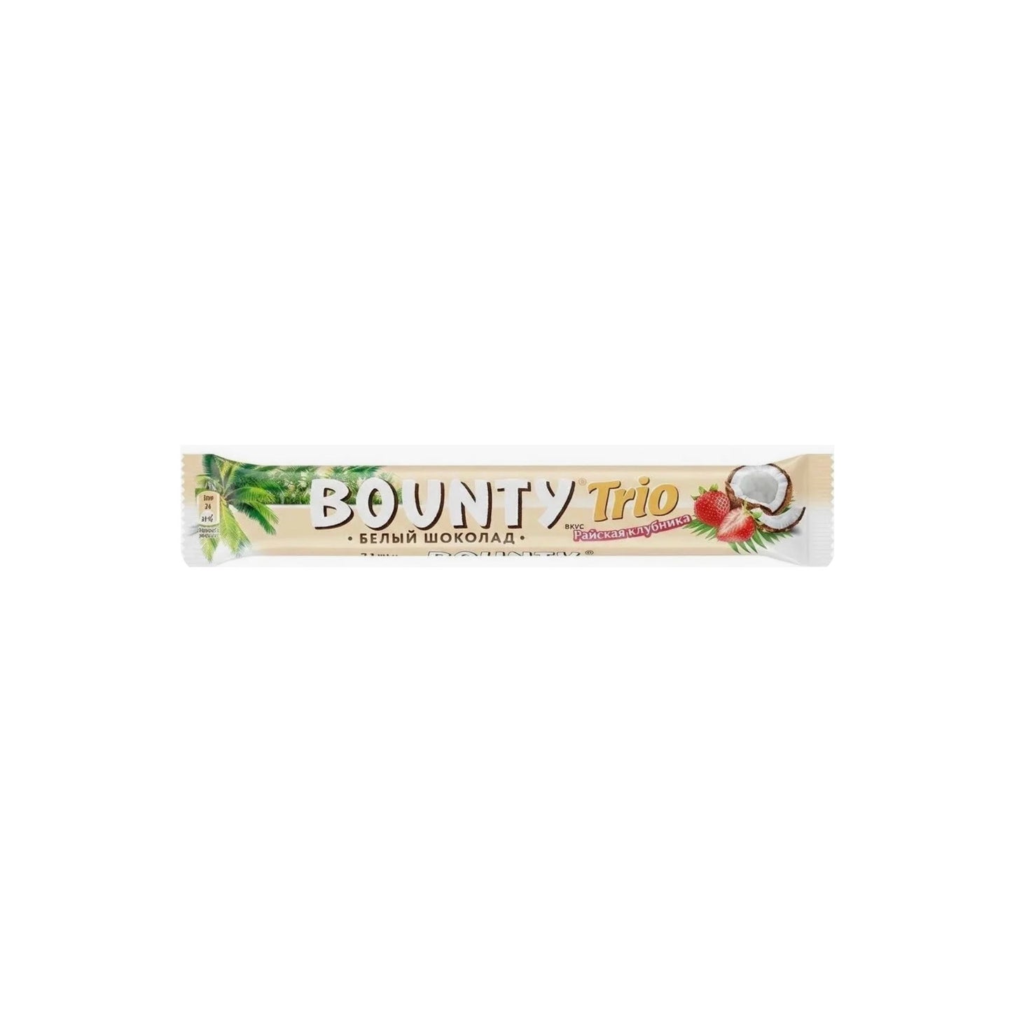 Bounty Trio White Chocolate Strawberry Coconut (78g) - Russia