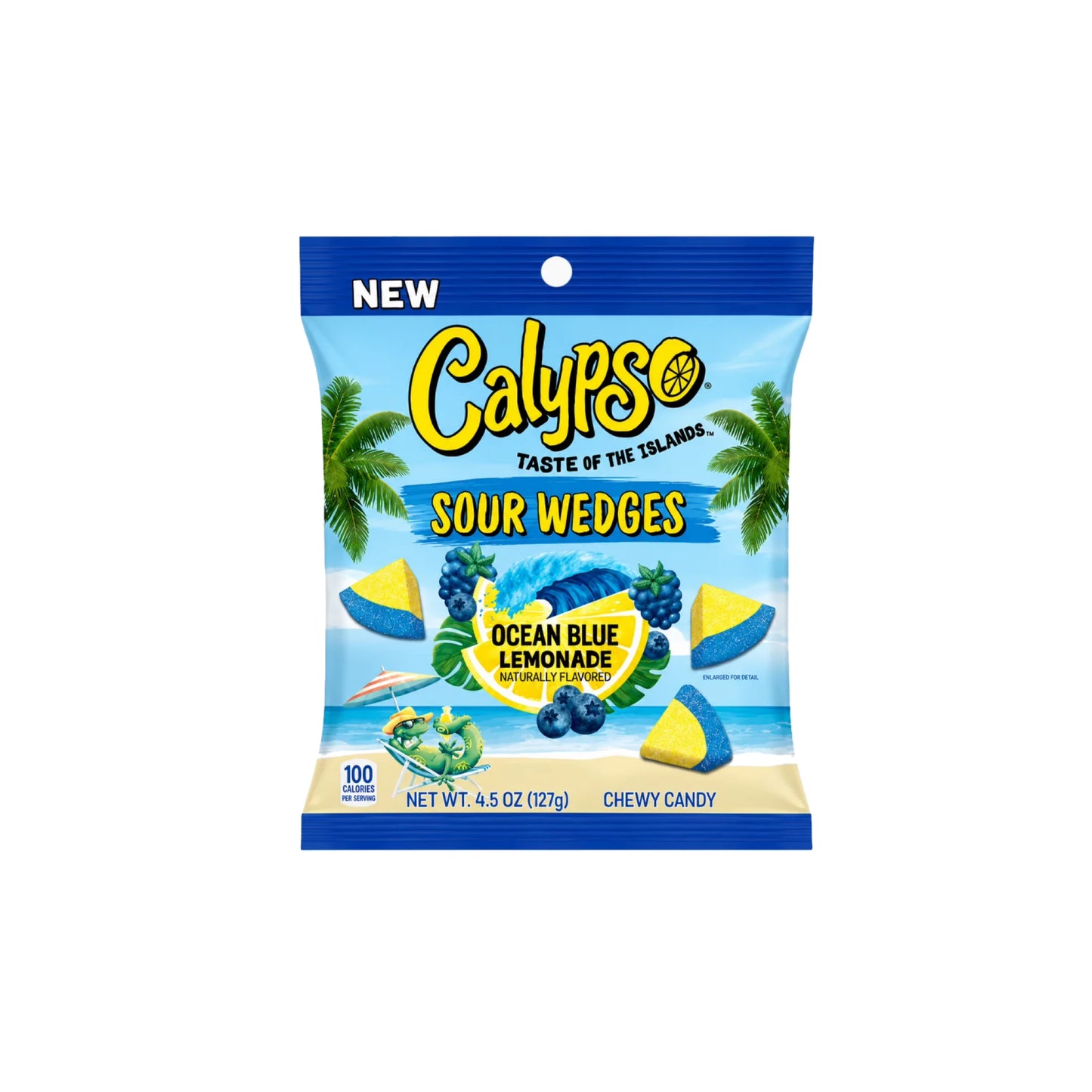 Calypso Ocean Blue Lemonade Sour Wedges Peg Bag (127g) - America