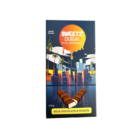 Sweetz Dubai Style Milk Chocolate & Kunafa Bar (200g) - Dubai