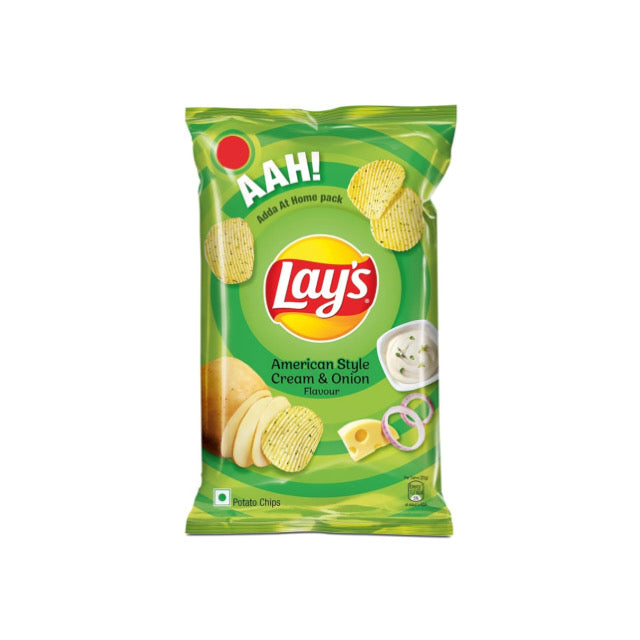 Lay’s Share Size American Style Cream & Onion Potato Chips (82g) - India