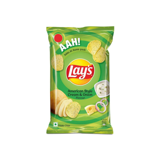 Lay’s Share Size American Style Cream & Onion Potato Chips (82g) - India