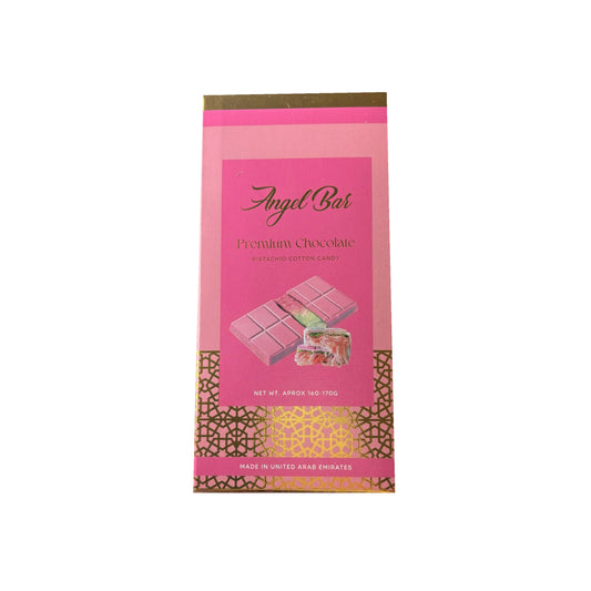 Angel Bar Premium Chocolate Pistachio & Cotton Candy Bar (160g) - Dubai
