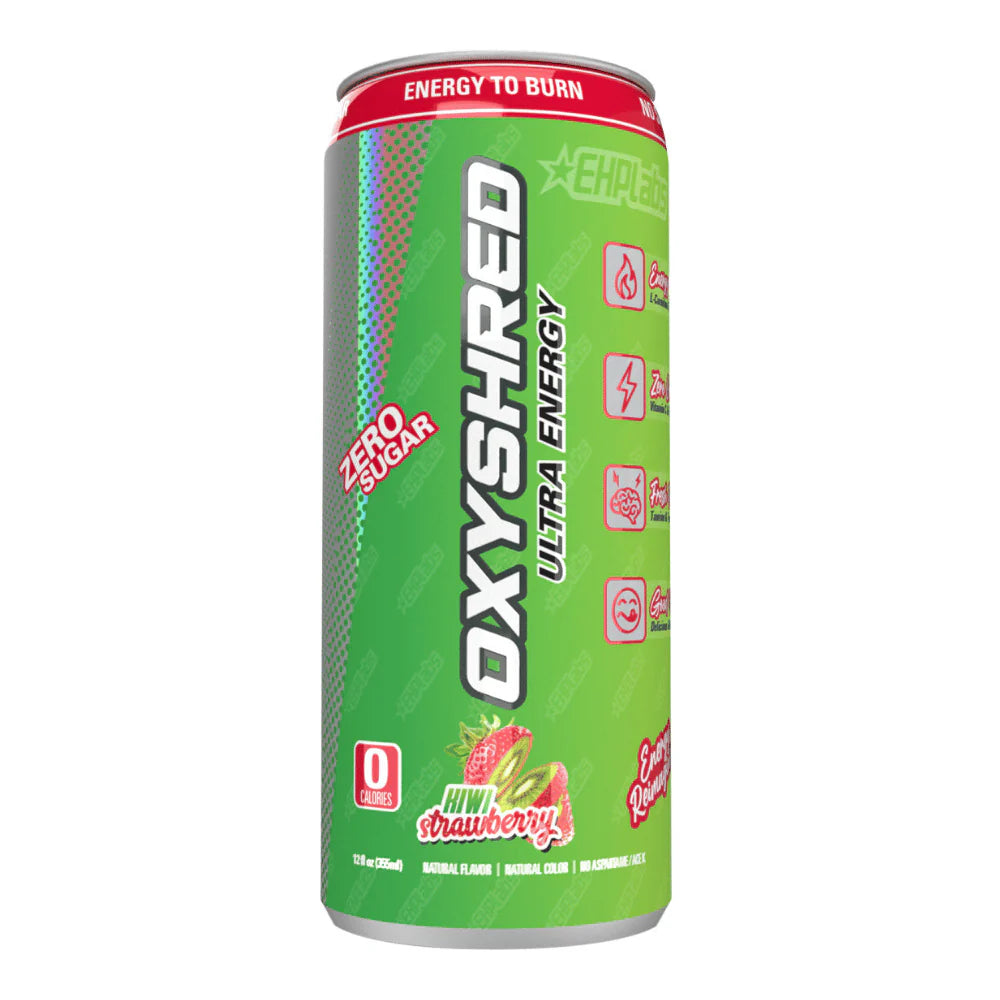 OxyShred Ultra Energy Drink Zero Sugar Kiwi Strawberry Flavour (355ml) - America