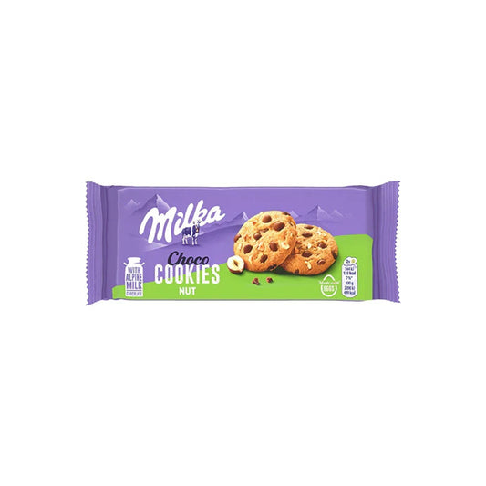 Milka Choco & Cookies Hazelnut Chocolate Chip Cookies (135g) - Poland