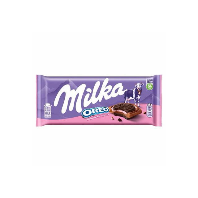 Milka Oreo Strawberry Sandwich Chocolate Bar (92g) - Poland