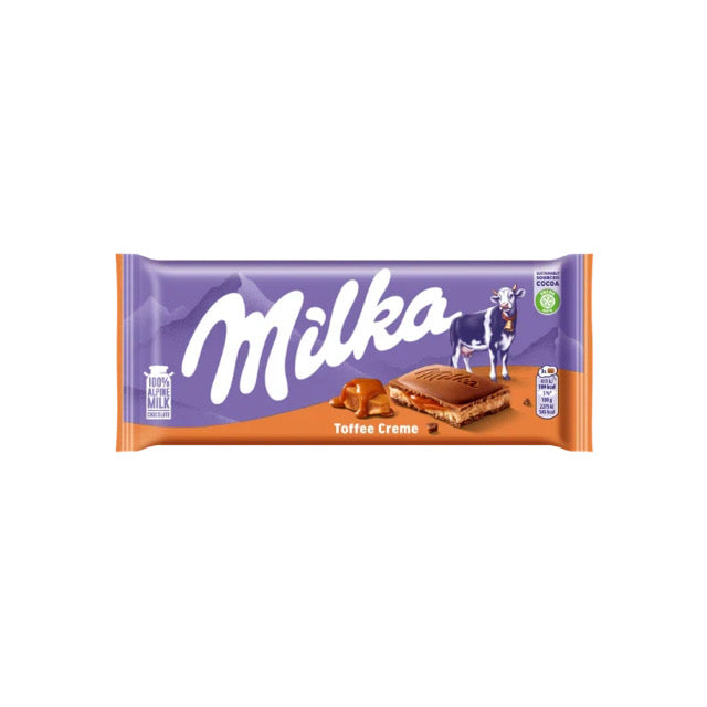 Milka Toffee Cream Chocolate Bar (100g) - Poland