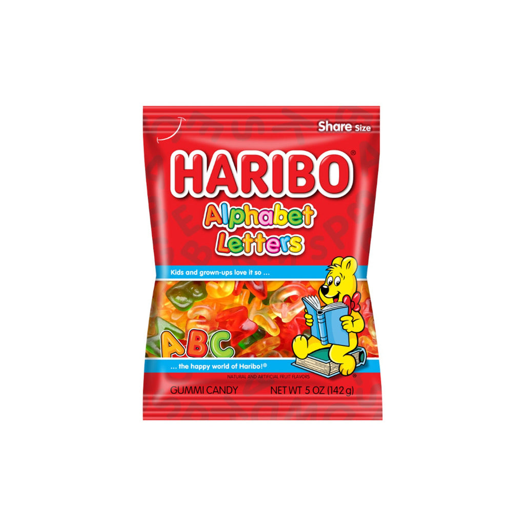 Haribo Alphabet Letters Candy Peg Bag (142g) - America
